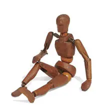 Mid-Century, small articulated artist's mannequin