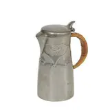 Lebolt & Co., lidded pitcher with embossed organic designs, #0278