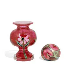 John Lotton, Leaf and Vine paperweight pedestal vase