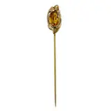 stick pin with trilium flower decoration by The Kalo Shop, Chicago, USA, sold Jun 2022