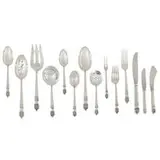 Towle Silversmiths, Danish Baroque flatware service for eight, Newburyport, USA