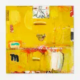 James Havard, Santa Fe Light Wall and Mask, 1988, acrylic and mixed media on panel