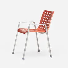 Hans Coray, Landi armchair, anodized aluminum, aluminum, rubber