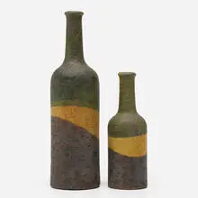 vases, set of two by Marcello Fantoni, c. 1960, glazed earthenware, sold Jul 2020