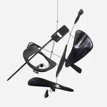Derick Pobell, Untitled (mobile), 2013, balsa wood, lacquer, steel