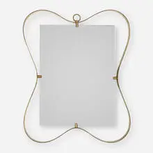 mirror by Fontana Arte, c. 1950, mirrored glass, brass, sold Jul 2020