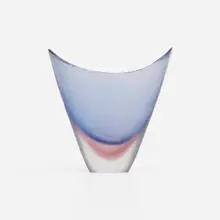 Inciso vase by Paolo Venini, c. 1955, wheel-carved glass, sold Jul 2020