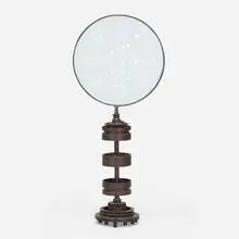 Magiscope by Feliciano Béjar, 1980, appropriated machine parts, cut glass, sold Jul 2020