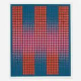 Trespass by Julian Stanczak, 1979, screenprint in colors, sold Jul 2020