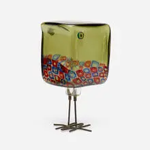 Pulcini by Alessandro Pianon, c. 1963, glass, copper, sold Jul 2020