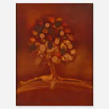 Tree of Life by Ross Bleckner, 1989, watercolor and gouache on paper, sold Jul 2020
