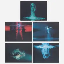 Bill Viola, Five Angels for the Millenium portfolio, offset lithograph in colors