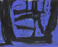 Untitled by Trevor Bell, oil on canvas 46 x 56cm, sold Oct 2021