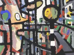 Peter Denmark, Untitled, 1989 acrylic on canvas 77 x 102cm