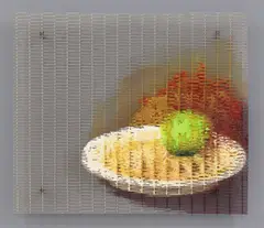 William Tillyer, Untitled, acrylic paint on metal mesh 73.5 x 80.5cm Provenance: With Bernard Jacobson Gallery. .
