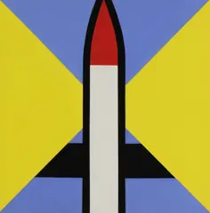 Untitled by Peter Denmark, c.1995 acrylic on canvas 122 x 122cm, sold Oct 2021
