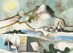Geoffrey Key, Untitled, oil on board 39 x 52cm .