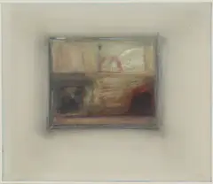 Susan Foord, Untitled, oil and mixed media on board 35 x 39.5cm Exhibited: Adam Gallery