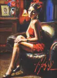 Fabian Perez, Untitled, oil on canvas 30 x 23cm Provenance: With DeMontfort Fine Art.