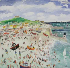 Untitled by Simeon Stafford, oil on board 80 x 80.2cm, sold Oct 2021
