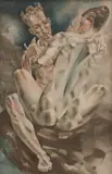 Francis Plummer, Untitled, Francis Plummer (1930-2019) Two figures oil on board 61 x 41cm .