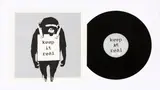 Untitled by Banksy, Banksy (b.1974) 'Keep it Real' (silver) screenprint on record sleeve, sold Oct 2021