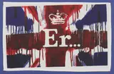 Untitled by Banksy, Banksy (b.1974) 'Er...' screenprint in colours on white cotton, sold Oct 2021
