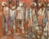 Richard Haines, Workers, oil on canvas