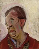 Hassel Smith, Self Portrait, 1948, oil on canvas board