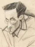 Hassel Smith, A Portrait of David Park, 1947; Untitled Portrait (double sided), graphite on paper
