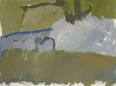 Landscape Davis, c.1950s by Paul Wonner, casein on paper, offered May 2007