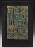 Leo Kaplan, Bronze 416; Whiteface (a pair), bronze mounted on wood; embossed print