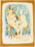 Viola Frey, Reclining Nude, 1963; Seated Nudes; Centaur, 1966 (3)