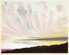 Tuna Canyon, April 31 by Peter Alexander, 1973, pastel on paper, sold May 2007