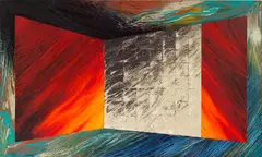 Laddie John Dill, Death in Venice, 1988, acrylic and cement wash on canvas on board