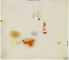 Michelle Fierro, Moving Out and In, 1995, oil, acrylic and paper on canvas
