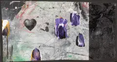 Raymond Saunders, Untitled, oil and mixed media on canvas, mounted on canvas