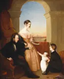 Louis Lang, The James Cushing Family, oil on canvas