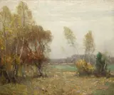 Walter Granville-Smith, A Grove of Autumn Birch Trees, oil on canvas