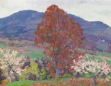 Lawrence Mazzanovich, New Hampshire in the Spring, oil on panel