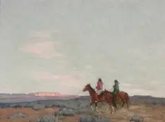 Ralph W. Meyers, Indians on Horseback, 1916, oil on canvas