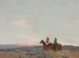 Ralph W. Meyers, Indians on Horseback, 1916, oil on canvas