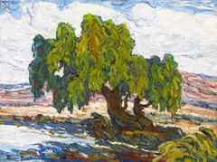 Old Willows by Birger Sandzén, oil on canvas, sold May 2007