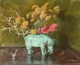 Joseph Henry Sharp, Ming Chinese Still Life, oil on canvas
