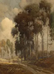 A Path through the Eucalyptus Trees by Percy Gray, 1913, watercolor on paper on board, sold May 2007