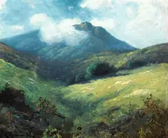 Clouds upon Mt. Tamalpais by Carl Jonnevold, oil on canvas, sold May 2007
