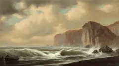 Gideon J. Denny, Coastal Cliffs, 1879, oil on canvas