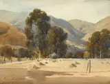 Roy Ranch by Percy Gray, 1922, watercolor on paper on board, sold May 2007