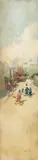 Francis J. McComas, Street Scene, watercolor on paper