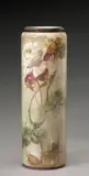 Franz Bischoff, Cylindrical Vase with Painted Roses, 1906
